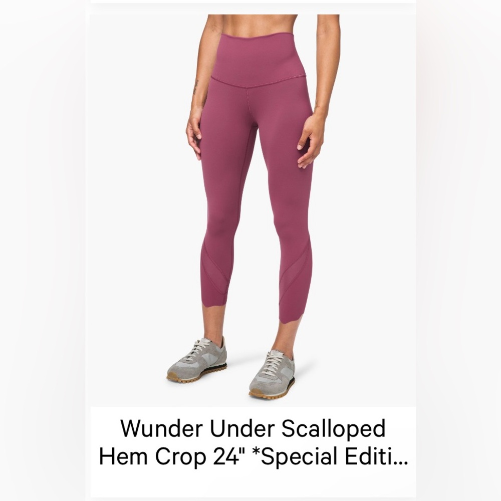 Lululemon wunder under scalloped 24' leggings